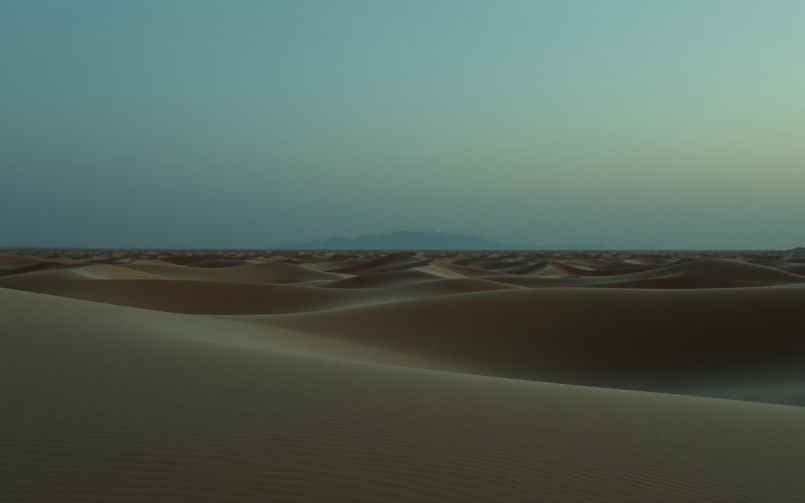 Desert dunes at dusk, United Arab Emirates
